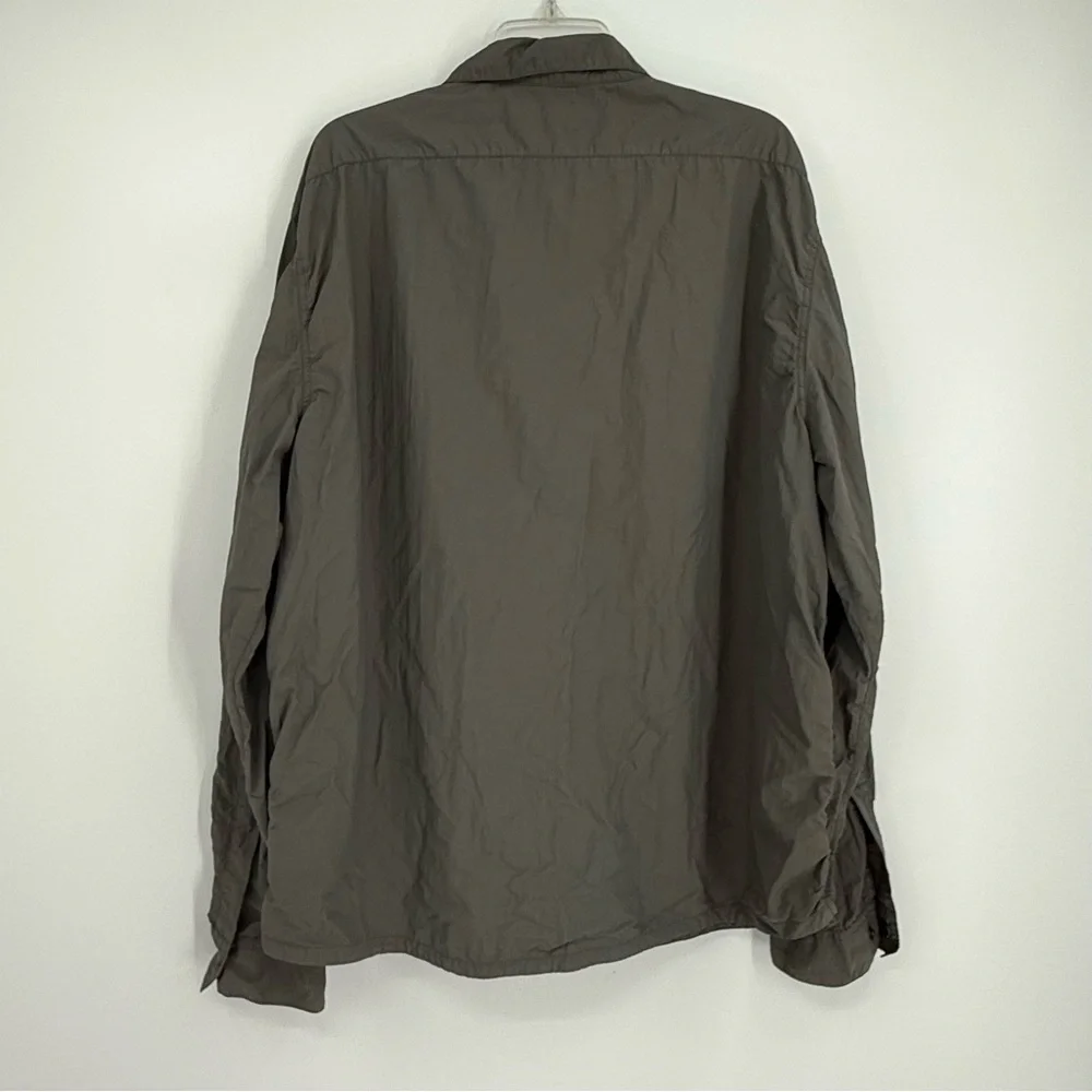 Destination J.Crew Packable Travel Jacket Green Size XXL Snap Front Lightweight